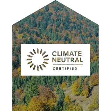 climate-neutral-certified-label-white-over-autumn-colorful-lush-tree-forest-background-impact-page-sendle